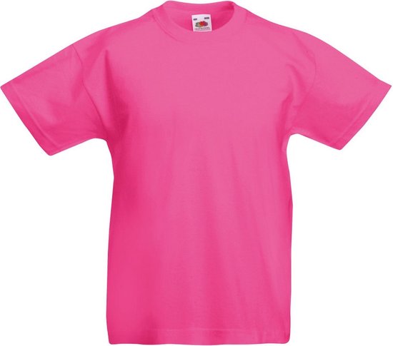 Fruit Of The Loom Originele T-shirt met korte mouwen voor kinderen / kinder (Fuchsia)