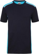 Fusible Systems - Heren James and Nicholson Workwear Level 2 T-Shirt (Navy/Turquoise)