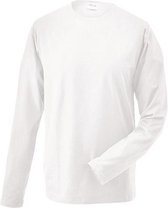 James and Nicholson - Unisex Lange Mouwen Elastisch T-Shirt (Wit)