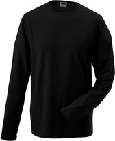 James and Nicholson - T-shirt élastique à manches longues unisexe (Zwart)