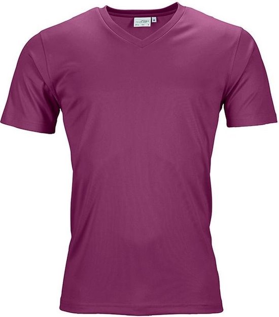 Fusible Systems - Heren Actief James and Nicholson T-Shirt met V-Hals