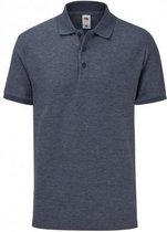 Fruit Of The Loom Heren Tailored Poly / Cotton Piqu poloshirt (Heather Marine)