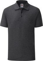 Fruit Of The Loom Heren Tailored Poly / Cotton Piqu poloshirt (Donker Heather)