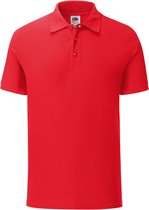 Fruit Of The Loom Heren Tailored Poly / Cotton Piqu poloshirt (Rood)