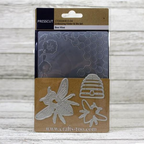 Presscut Embossing Folder & Die Set Bee Hive