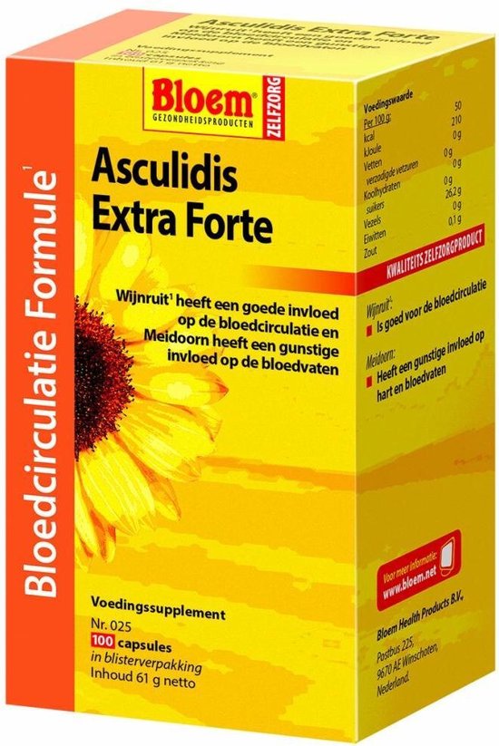 Bloem Asculidis Extra Forte - 100 capsules - Voedingssupplement