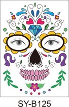Halloween Muziekfeest Face Neptattoos-Carnaval-Plak Tattoos-tattoo stickers-1 Vel-B125