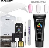 Yayoge set Polygel kit poly gel nagels Nagelverlenging in 7 kleuren 15 delig starterkit