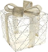 Non-branded Verlicht Kerstcadeau 30 Led 23 Cm Staal Zilver