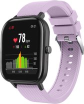 Siliconen Smartwatch bandje - Geschikt voor  Xiaomi Amazfit GTS silicone band - lila - Strap-it Horlogeband / Polsband / Armband