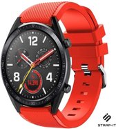 Siliconen Smartwatch bandje - Geschikt voor  Huawei Watch GT / GT 2 siliconen bandje - rood - 42mm - Strap-it Horlogeband / Polsband / Armband