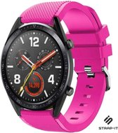 Siliconen Smartwatch bandje - Geschikt voor  Huawei Watch GT / GT 2 siliconen bandje - knalroze - 42mm - Strap-it Horlogeband / Polsband / Armband