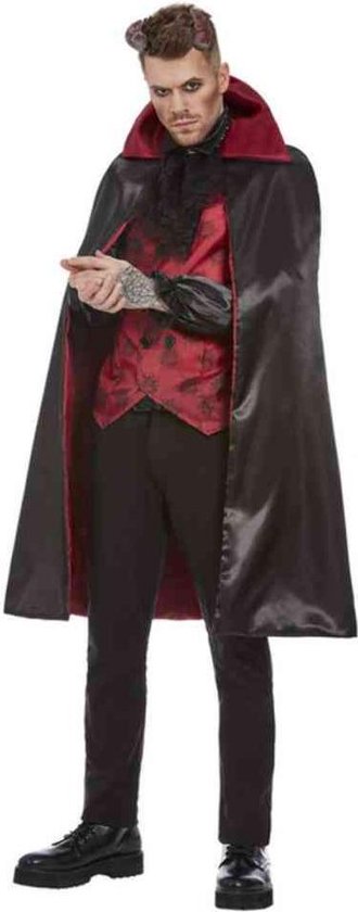 Smiffy's - Vampier & Dracula Kostuum - Verleidelijke Dracula - Man - Rood, Zwart - Large - Halloween - Verkleedkleding