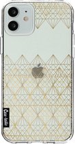 Casetastic Apple iPhone 12 / iPhone 12 Pro Hoesje - Softcover Hoesje met Design - Golden Diamonds Print