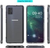 Schokbestendig Back Cover Hoesje - Shockproof Telefoonhoesje -  Geschikt voor Samsung Galaxy A51 - Transparant