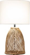 Lampe de table Fine Asianliving en osier tissé avec abat-jour en jute D35xH54cm