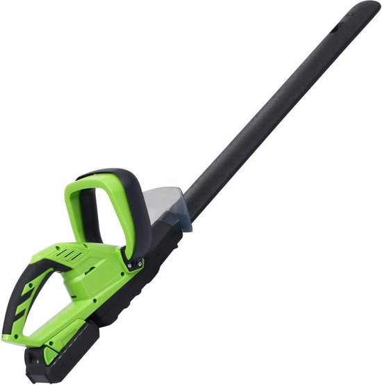 POSENPRO Elektrische heggenschaar, 450 W, elektrische heggenschaar, messen van 45 cm, asymmetrisch lemmet, afstand 16 mm, ultralicht 2,0 kg, voor het snoeien van heggen en struiken