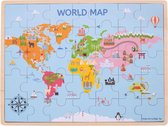 Bigjigs Toys - Houten Puzzel 'Wereldkaart' (35st.)