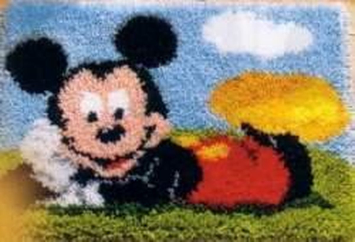 Vervaco - Knooptapijt kit - Disney Mickey Mouse - PN-0014720 - Borduren - Borduurpakket - Borduurpakket volwassenen - Borduurpakket kind