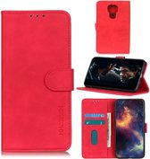 Motorola Moto G9 Play / Moto E7 Plus Hoesje Vintage Wallet Rood