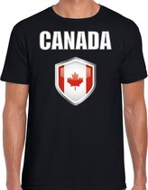 Canada landen t-shirt zwart heren - Canadese landen shirt / kleding - EK / WK / Olympische spelen Canada outfit S