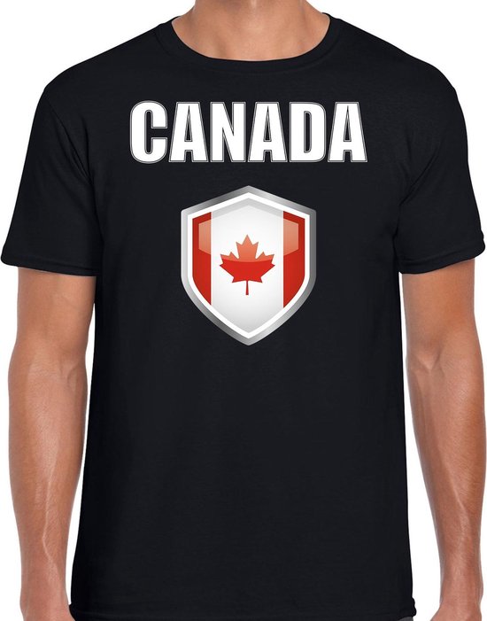 landen t-shirt zwart heren Canadese shirt / kleding - EK / WK /... bol.com