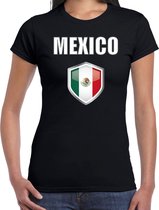 Mexico landen t-shirt zwart dames - Mexicaanse landen shirt / kleding - EK / WK / Olympische spelen Mexico outfit XS