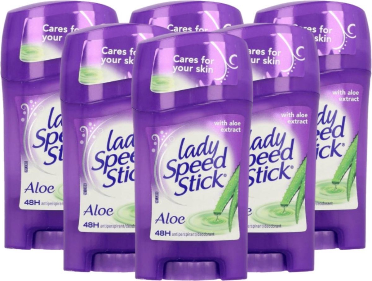 Goedkoopste Lady Speed Stick Aloe Vera Deodorant Stick - 24H Zweet Bescherming & Anti Witte Strepen - Populairste Anti Transpirant Deo Stick - Deodorant Vrouw - 6-Pack