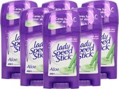 Lady Speed Stick Aloe Vera Deodorant Stick - 24H Zweet Bescherming & Anti Witte Strepen - Populairste Anti Transpirant Deo Stick - Deodorant Vrouw - 6-Pack