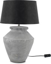 Aardewerk lampenvoet - stenen tafellamp exclusief lampenkap - betonlook grijs