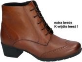 Solidus -Dames -  cognac/caramel - enkellaarzen - maat 37.5