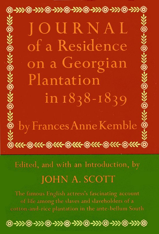 Journal of a Residence on a Georgian Plantation in 1838-1839 - cover