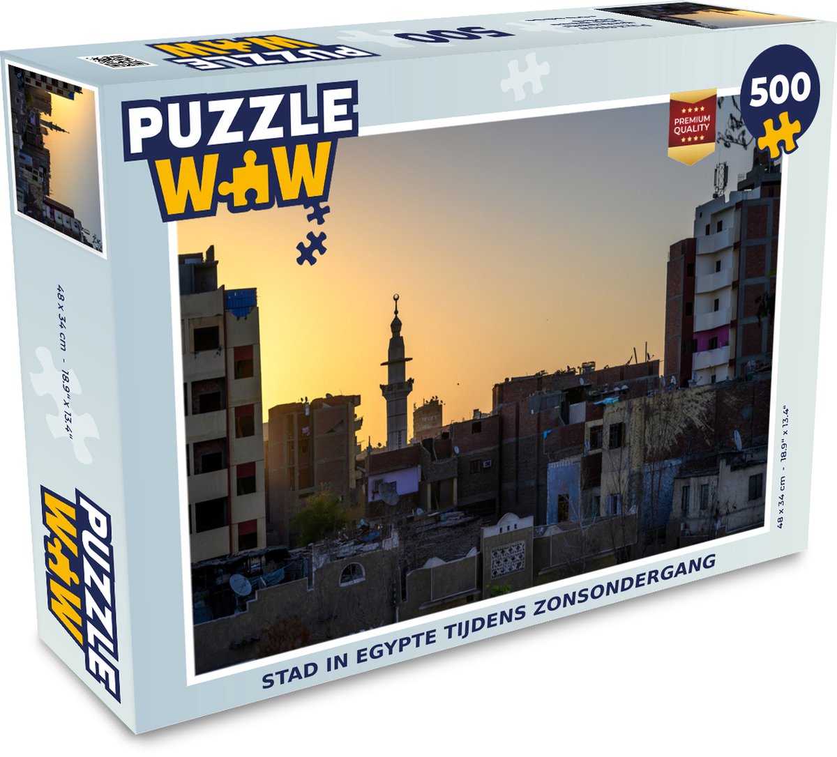 Afbeelding van product Puzzel 500 stukjes Egypte - Stad in Egypte tijdens zonsondergang - PuzzleWow heeft +100000 puzzels
