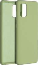 Accezz Hoesje Siliconen Geschikt voor Samsung Galaxy A71 - Accezz Liquid Silicone Backcover - Groen