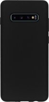 Accezz Liquid Silicone Backcover Samsung Galaxy S10 Plus hoesje - Zwart