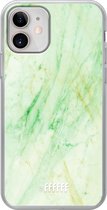 iPhone 12 Mini Hoesje Transparant TPU Case - Pistachio Marble #ffffff