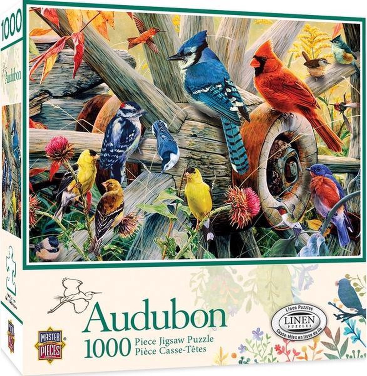 Masterpieces Puzzle Audubon Backyard Birds Puzzle 1000 pieces