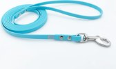 Miqdi BioThane hondenriem – licht blauw – 9 mm breed - 1.5 meter lang - met handvat