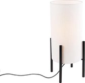 QAZQA rich - Moderne Tafellamp met kap - 1 lichts - H 485 mm - Wit -  Woonkamer | Slaapkamer | Keuken