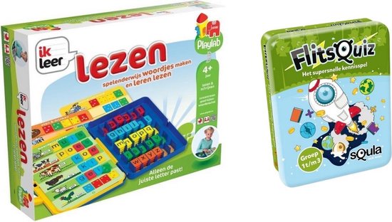 Educatieve spellenbundel - 3 tot 6 jaar - Ik Leer Lezen & Squla flitsquiz  groep 1 2 3... | bol.com