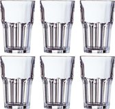 18x Morceaux de verres à eau / verres à jus 350 ml - Granité - Fournitures pour bar / café - Verres à boire - Verre à Water/ soda / jus