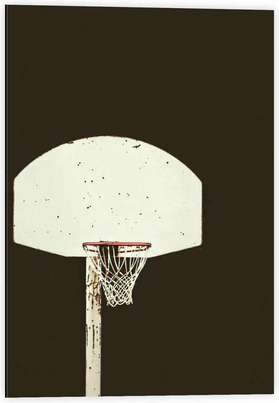 Dibond - Basketbalpaal - 40x60cm Foto op Aluminium (Wanddecoratie van metaal)