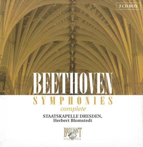 5 CD Box Beethoven Symfonieën Compleet, Staatskapelle Dresden, Herbert Blomstedt