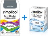 Simplicol Textielverf Expert met Color Fixer - Textielverf voor wasmachine of handwas - Dolfijn Grijs