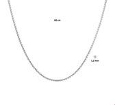 Zilver Gerhodineerde Collier venetiaans bol 1 1329036 45 cm