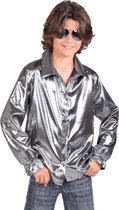 Magic Design Verkleedblouse Junior Polyester/folie Zilver Mt 140