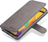 AZNS Samsung Galaxy A20s Portemonnee Stand Hoesje Grijs