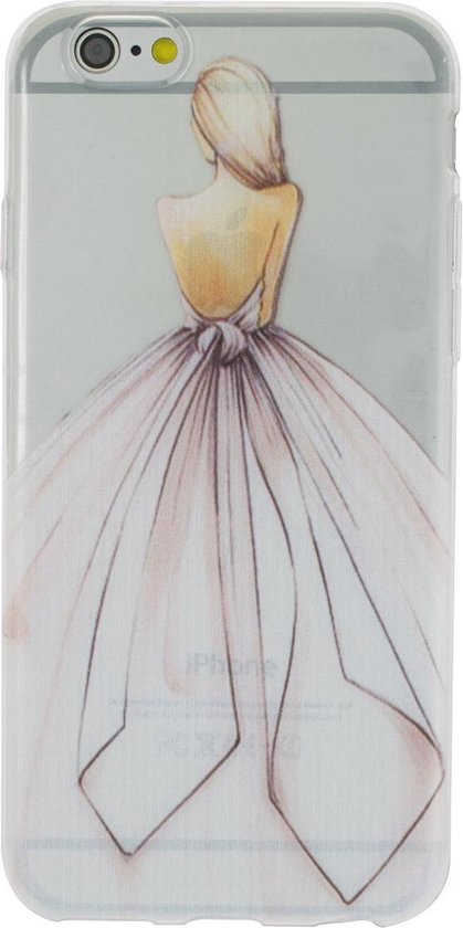 Coque iPhone 6 et 6s GadgetBay Dancer Dress - Wit Rose pastel fille | bol