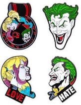DC Comics pack 4 pin's Joker & Harley Quinn