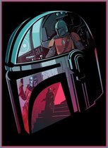 Star Wars: The Mandalorian - Helmet Section 30 x 40 cm Canvas Print